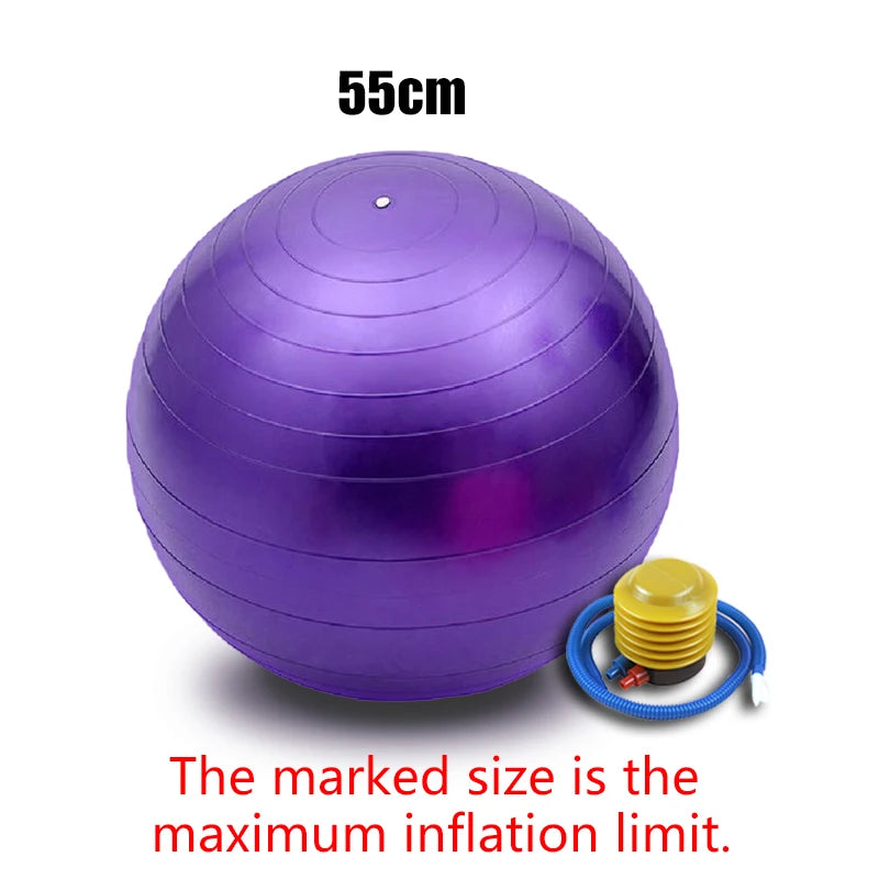 Women's Yoga Fitness Ball | Thickened Anti-Explosion Pilates Ball – 25/55/75cm for Leg & Hip Workouts