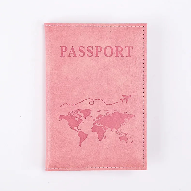Colorful PU Passport Holder – Travel Wallet for Tickets & Credit Cards
