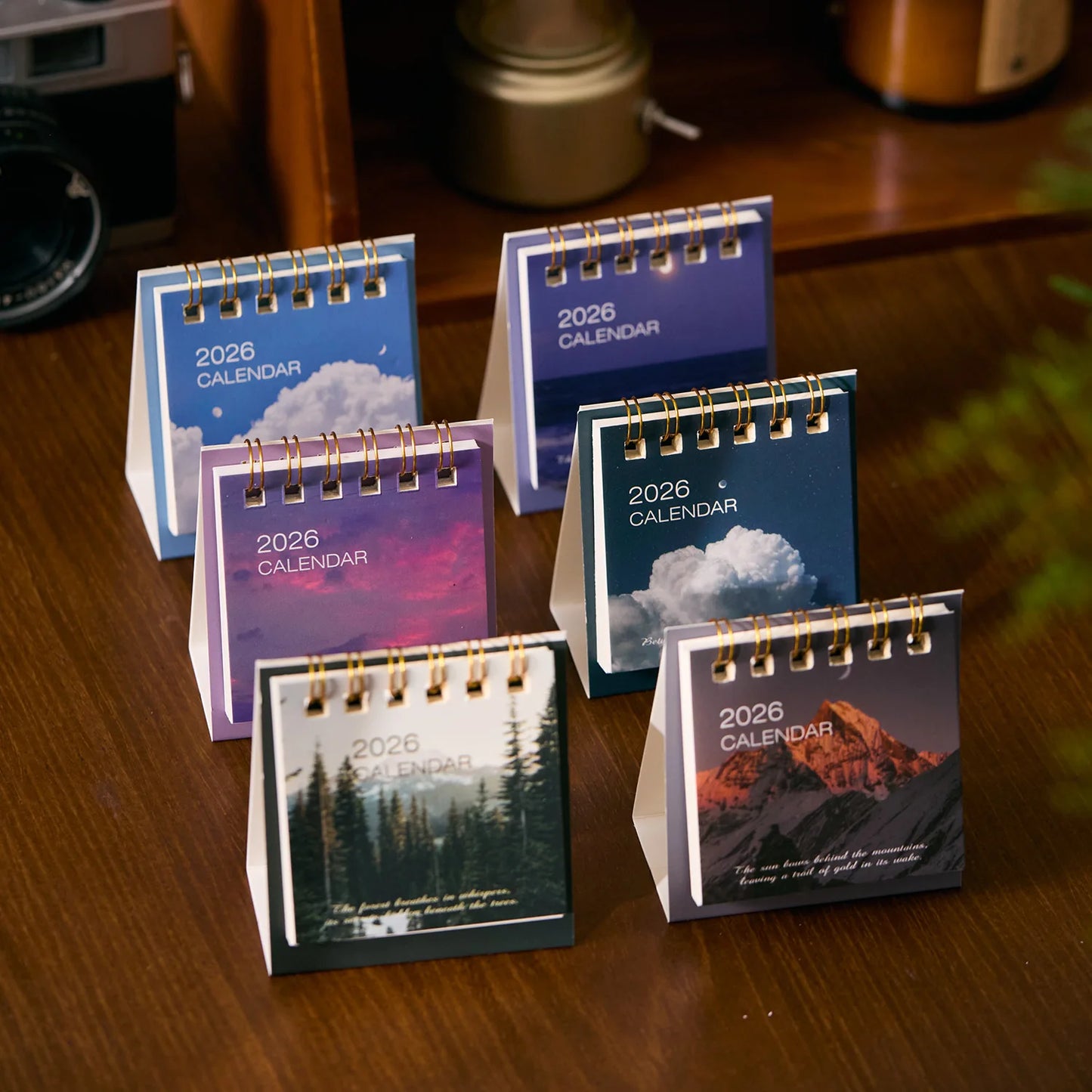 2026 Mini Desk Calendar Dayd Starlight Series – Creative Portable Desktop Planner & Decorative Check-In Calendar