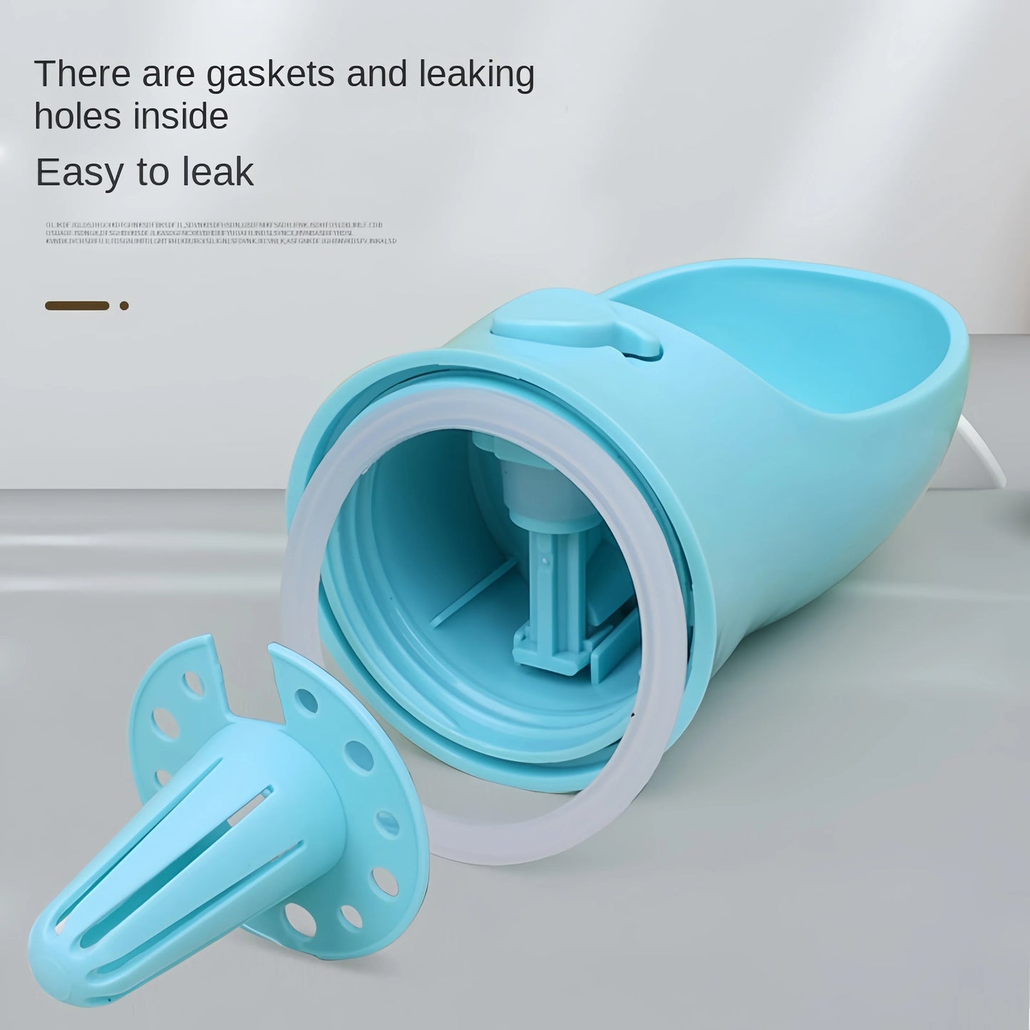 Portable Pet Water Bottle with Food Container – Travel Feeder for Dogs & Cats with Built-in Bowl