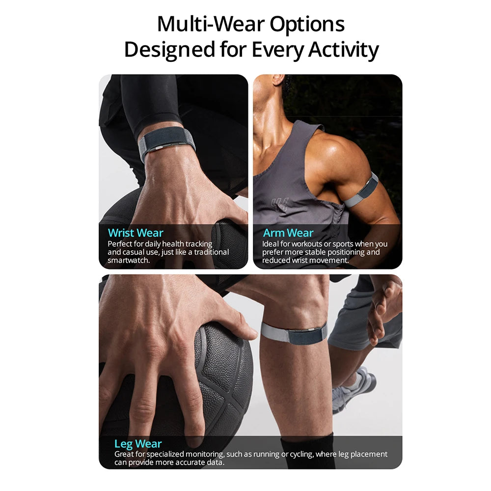 VALDUS 2025 VITRO NO-Screen Smart Bracelet – ECG, SOS, Heart Rate & Blood Pressure Monitor, Sports Fitness, Waterproof