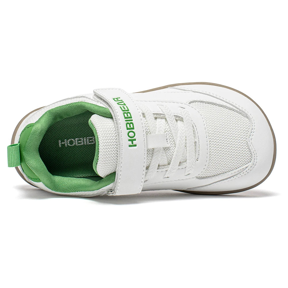 HOBIBEAR Kids Barefoot Sneakers – Wide Toe Minimalist Hook & Loop Shoes