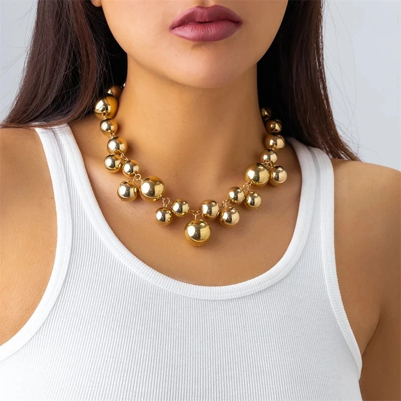 XIALUOKE Vintage Pearl Bead Necklace | Elegant Collarbone Chain for Women | Bride Wedding Pendant Jewelry