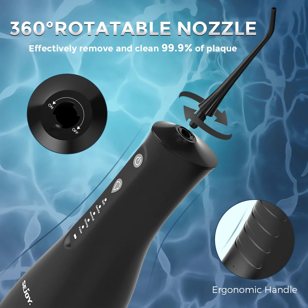 SEJOY Professional Electric Water Flosser | 5 Pressure Settings & 5 Jet Tips for Teeth, Gums, Braces & Dental Care