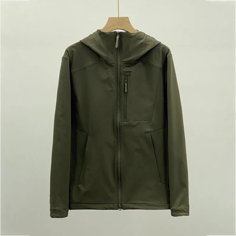 ARC Outdoor Unisex Softshell Jacket – Windproof & Rainproof Hooded Coat for Mountaineering, Cycling & Camping