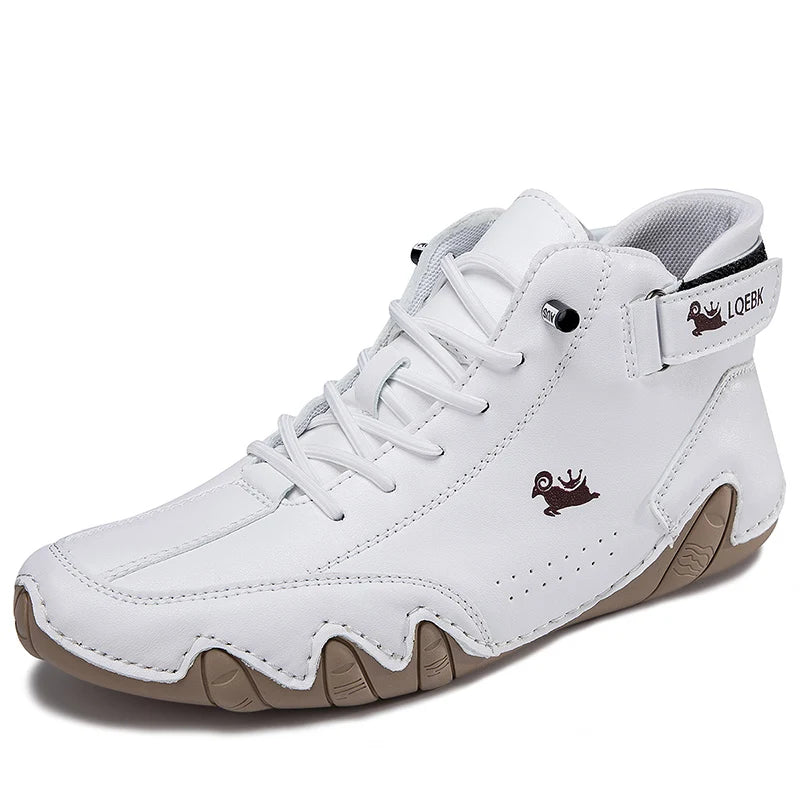 أحذية رياضية جلدية كاجوال للرجال - أحذية موكاسين للمشي في الهواء الطلق، أحذية أنيقة مريحة وأحذية فاخرة
