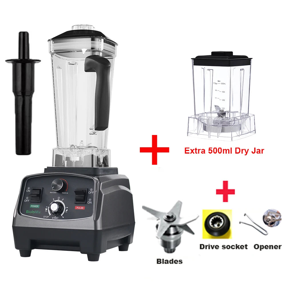 BioloMix 2200W Heavy Duty Blender 3HP Mixer Juicer Food Processor 2L BPA Free