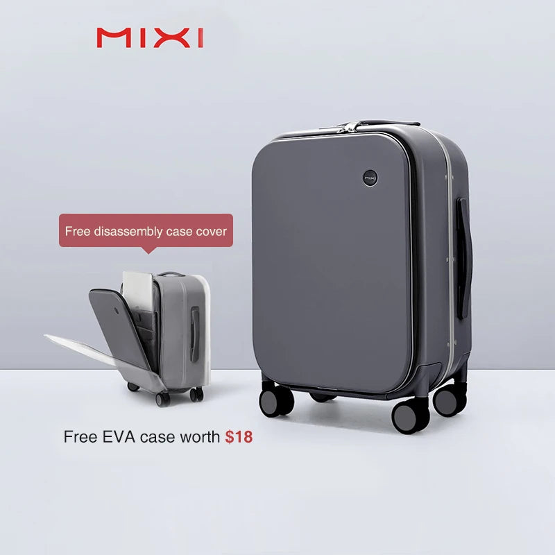 Mixi Patent Design Aluminum Frame Suitcase | Carry-On Rolling Luggage Cabin Bag M9260 | 18/20/24 Inch