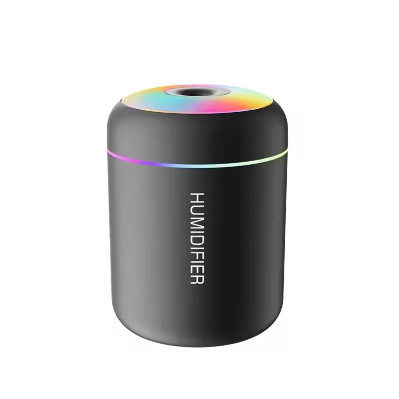 180ML Mini USB Air Humidifier – Essential Oil Aroma Diffuser with Colorful Lights, Mist Maker for Home, Car & Office