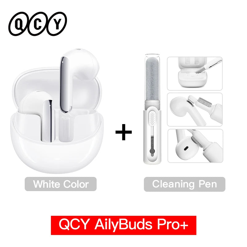 QCY HT10 AilyBuds Pro+ ANC Wireless Earphones – Hi-Res Audio with LDAC, Bluetooth 5.3, 6-Mic AI HD Call, Multipoint Connection