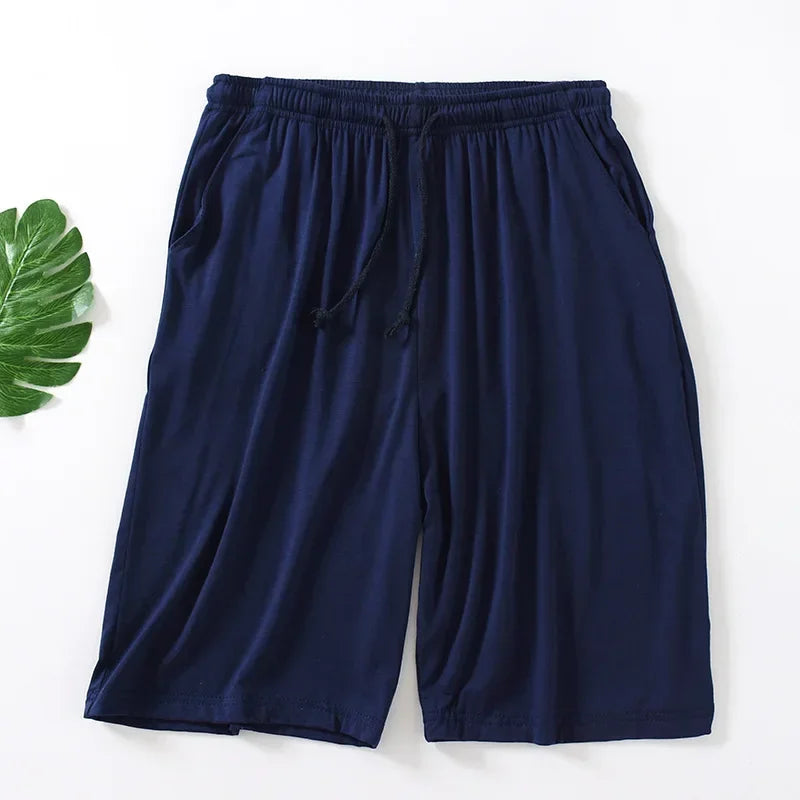 Men's Modal Pajama Shorts | Summer Thin Five Point Loose Home Pants | Casual Large Size Sleepwear & Beachwear
