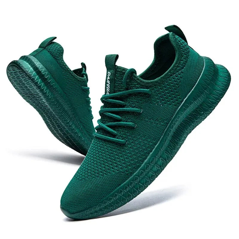أحذية الجري للرجال - أحذية رياضية خفيفة الوزن وجيدة التهوية برباط للمشي والرياضة