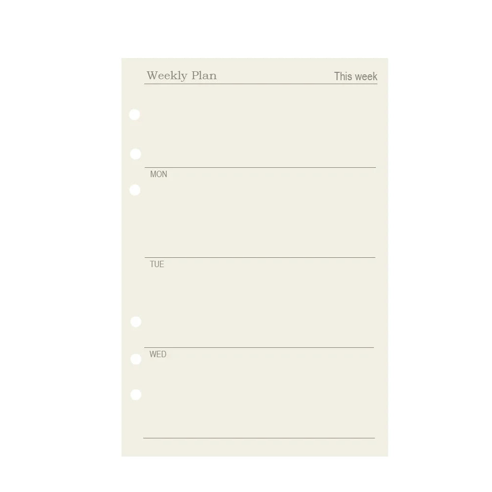 45 Pieces A5 A6 A7 6ring Loose Leaf Notebook Refill Binder Inner Page Budget Weekly Monthly To Do Line Dot Grid Paper Stationery