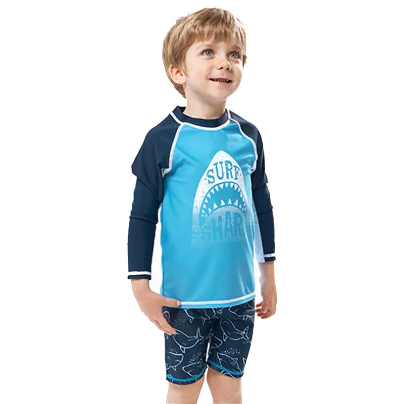 2025 Kids Sun Protective Long Sleeve Swimsuit Boys Girls Bathing Suit