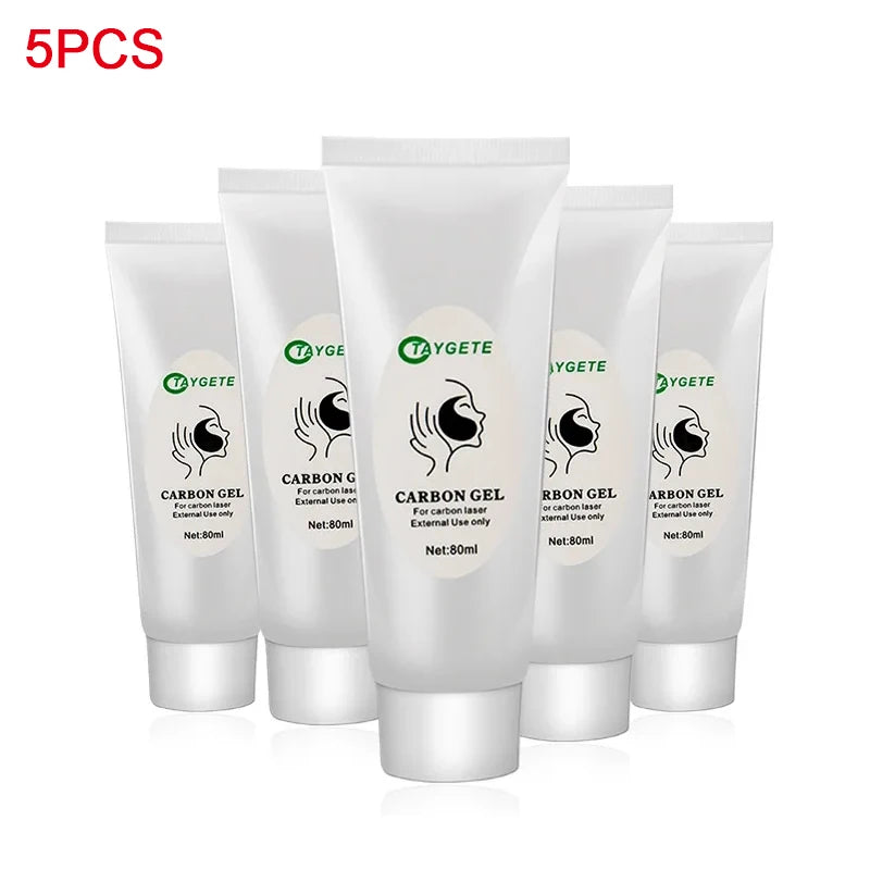 قناع جل أسود ٨٠ مل لتقشير البشرة بالليزر ND YAG - كريم كربوني لتبييض وتجديد الوجه والتنظيف العميق