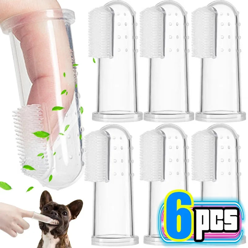 Silicone Pet Finger Toothbrush – Gentle Teeth Cleaning Tool for Dogs & Cats