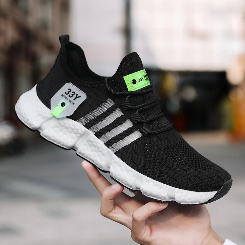 أحذية رياضية صيفية رجالية عالية الجودة - أحذية رياضية مريحة وجيدة التهوية للجري والتنس