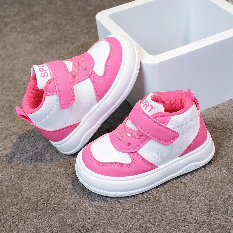 Fashion Kids Sneakers – Spring & Autumn High-Top Breathable Casual Shoes for Boys & Girls | Non-Slip Outdoor & Basketball Shoes