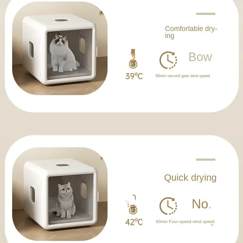 Smart Pet Drying Box – Automatic Temperature Control Dryer with Sterilization for Cats & Dogs
