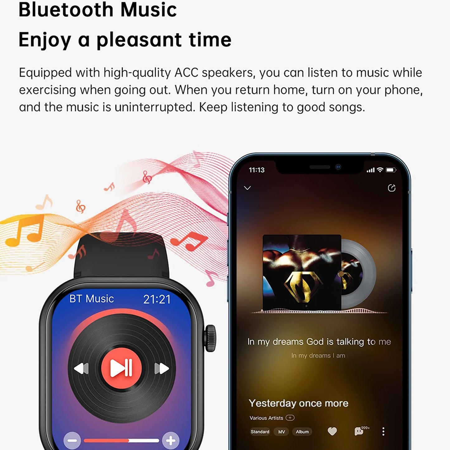 ساعة الموضة الجديدة 5 للرجال والنساء - شاشة AMOLED عالية الدقة، معدل ضربات القلب، مكالمات بلوتوث، NFC، نظام تحديد المواقع العالمي (GPS)