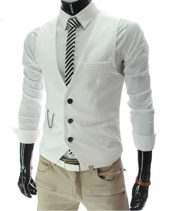 Men's Slim Fit Suit Vest – 2023 Formal Business & Casual Waistcoat
