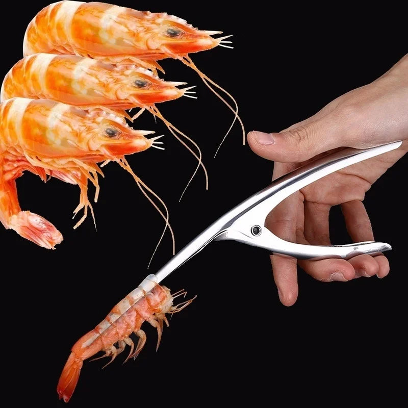 Stainless Steel Shrimp Peeler – Seafood Tool for Prawns, Lobster & Vein Removal