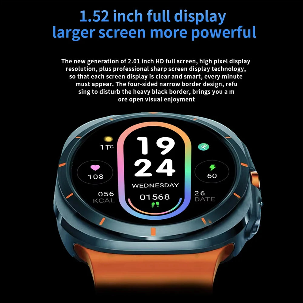 KESHUYOU Watch 7 Ultra Smart Watch – 1.52” AMOLED, Bluetooth Call, Voice Assistant, Heart Rate Monitor for Men & Women