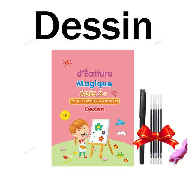 Grooved Handwriting Magic Practice Copybook – Cursive Writing & Calligraphy Workbook for Kindergarten & Preschool Kids