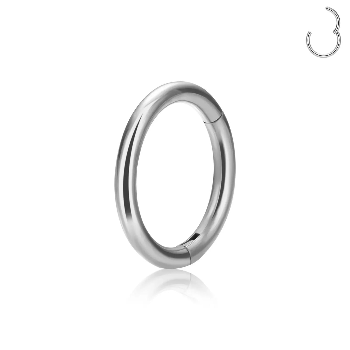 1/5Pcs Nose Rings & Lip Rings | G23 Titanium Piercing Jewelry for Women | Mixed Color Hoop Earrings & Body Clips Hinged