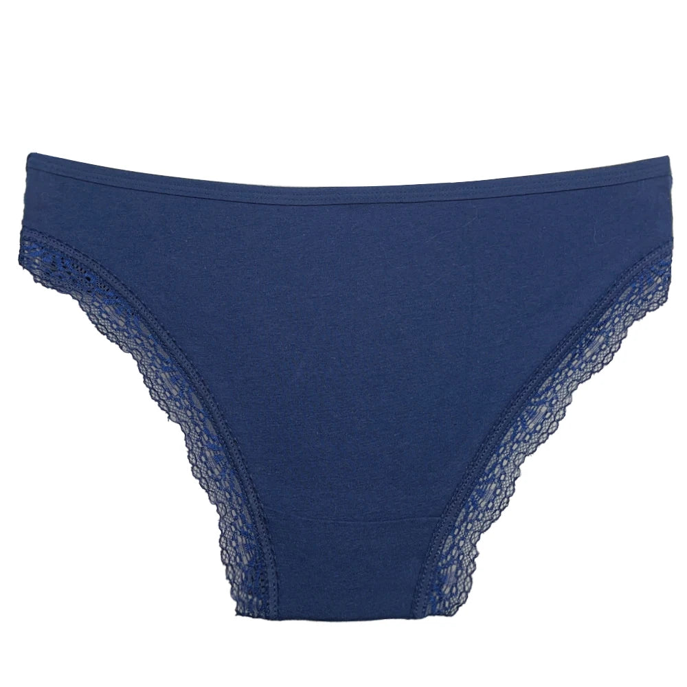 5PCS Women’s Cotton Briefs – Lace Seamless Panties Underpants, Comfortable Soft Lingerie