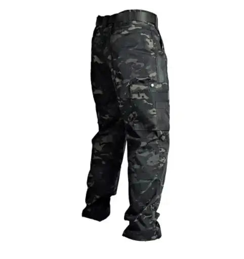 Men’s Waterproof Tactical Cargo Pants – Outdoor Combat Multi-Pocket Wear-Resistant Trousers