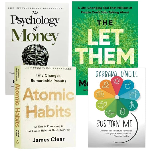 4 Best Self-Help Books – Let Them Theory, Sustain Me, Money Psychology & Atomic Habits