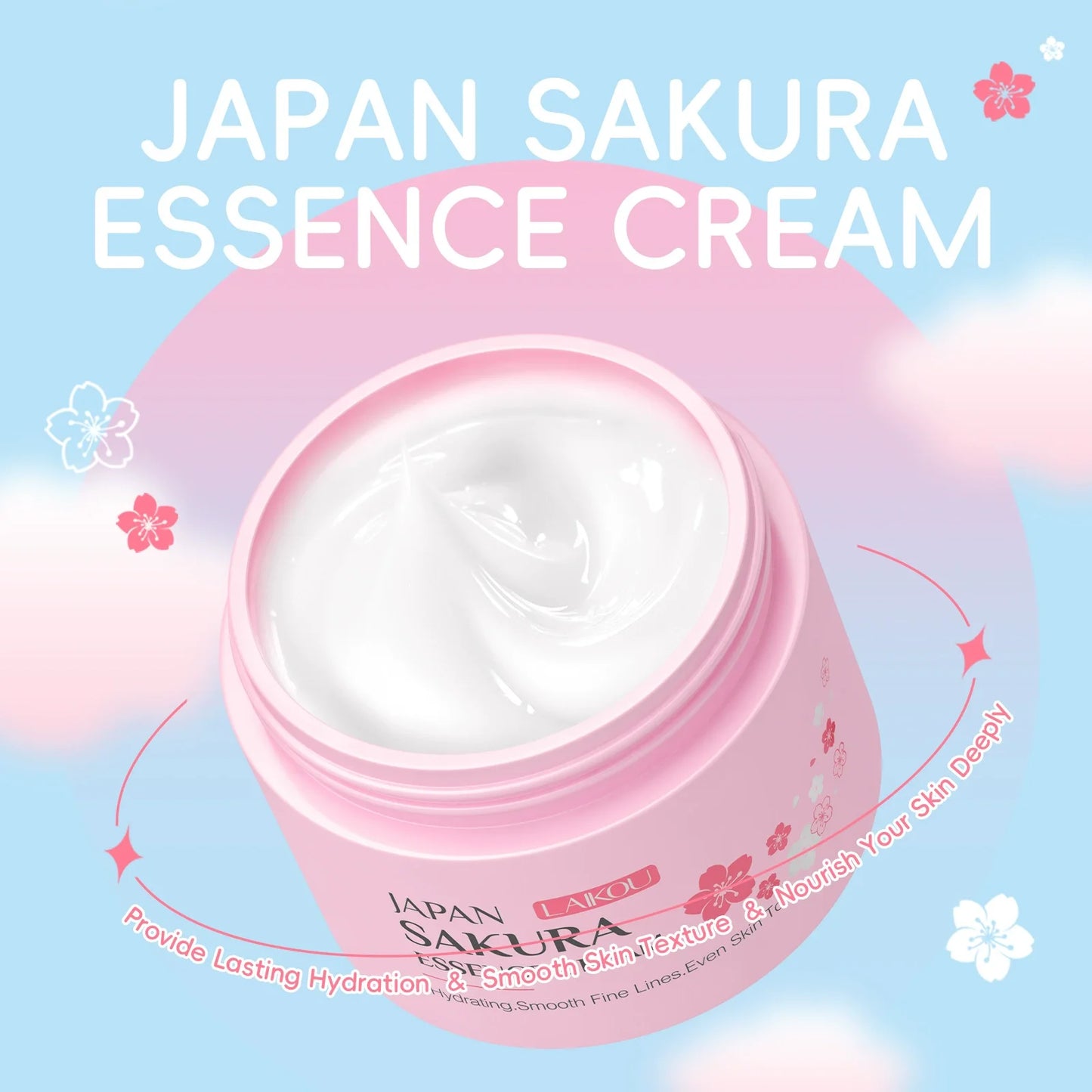 LAIKOU Japan Sakura Face Cream • Whitening & Moisturizing • Nourishing, Oil Control & Repair Skincare (25g)