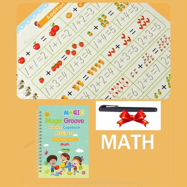 Grooved Handwriting Magic Practice Copybook – Cursive Writing & Calligraphy Workbook for Kindergarten & Preschool Kids