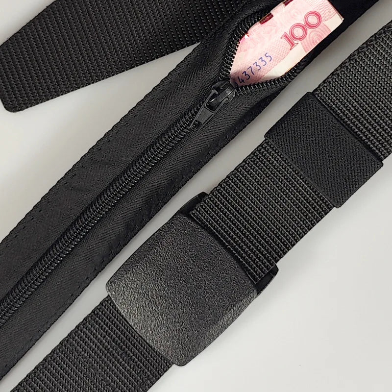 Men’s Anti-Theft Travel Belt – Secret Money Pocket, 125cm, 3 Colors