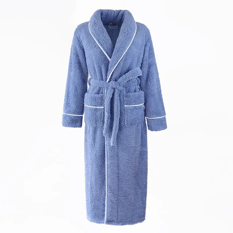 2025 Autumn & Winter Cotton Robe | Thick Comfortable Bathrobe for Men & Women | Large Size Light Luxury Couple Homewear