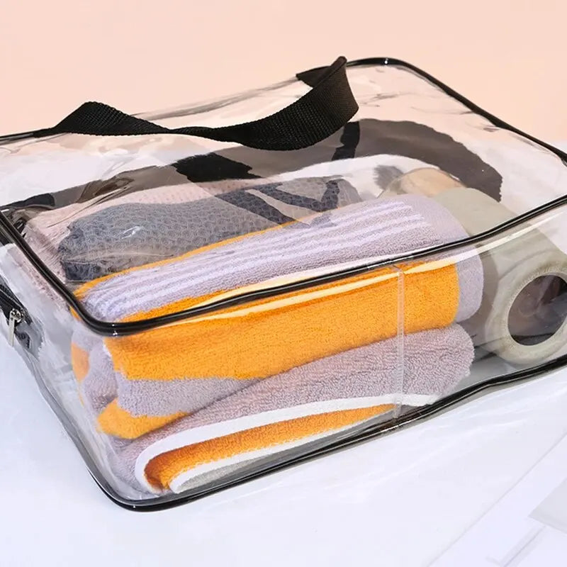 3-Size Transparent Toiletry Bags Large Capacity Travel Organizer Stroller Pouch Makeup Cosmetics Multi function Bag