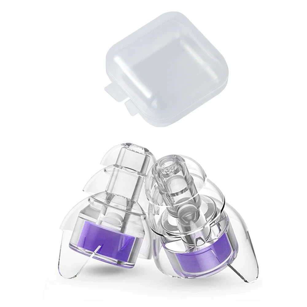 HUAK 20 High Fidelity Silicone Earplugs with Storage Box – Noise Reduction for Concerts, Musicians, Motorcycles & Noise Sensitivity