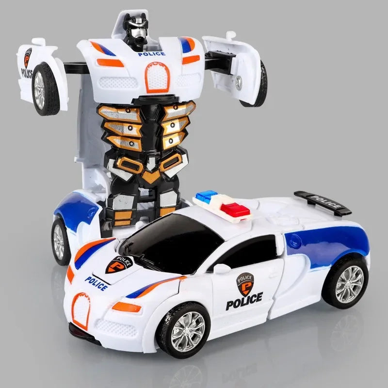 Shape-Shifting Robot Car Toy – Inertial Impact One-Button Transform Car