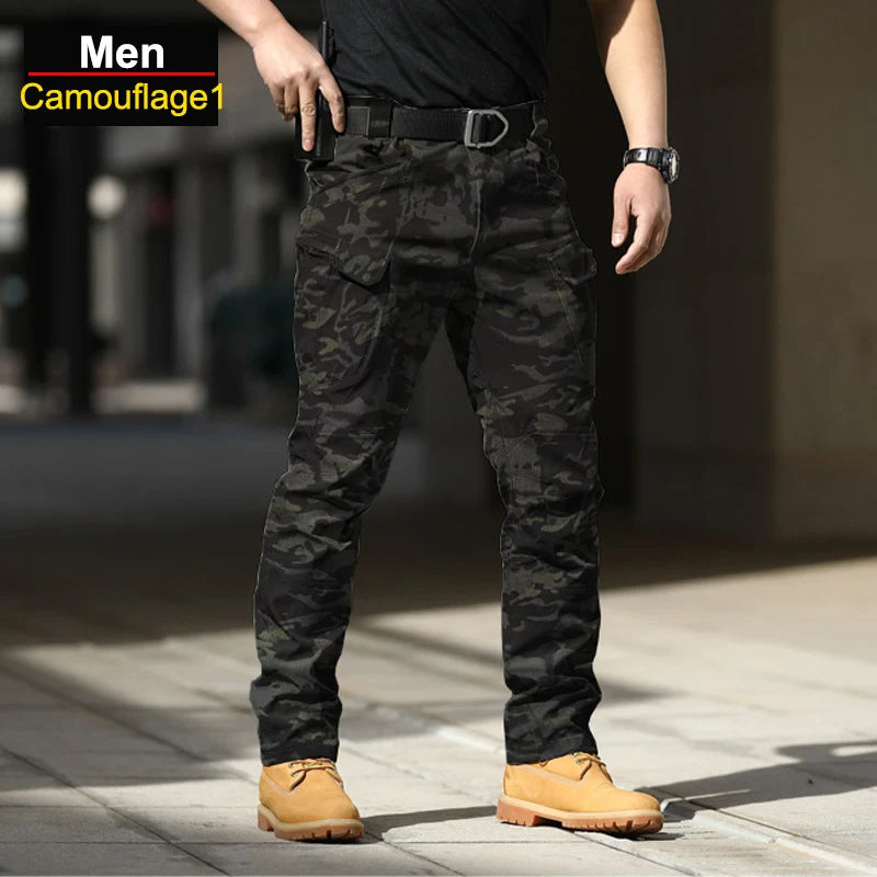 CHRLCK Men’s Waterproof Tactical Pants – Anti-Scratch Elastic Hiking & Outdoor Wear-Resistant Trousers