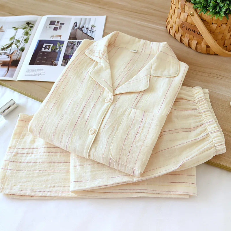 2025 Winter Women's Pajama Set | 100% Cotton Plus Size Floral Print Sleepwear | Comfortable Autumn Home Loungewear