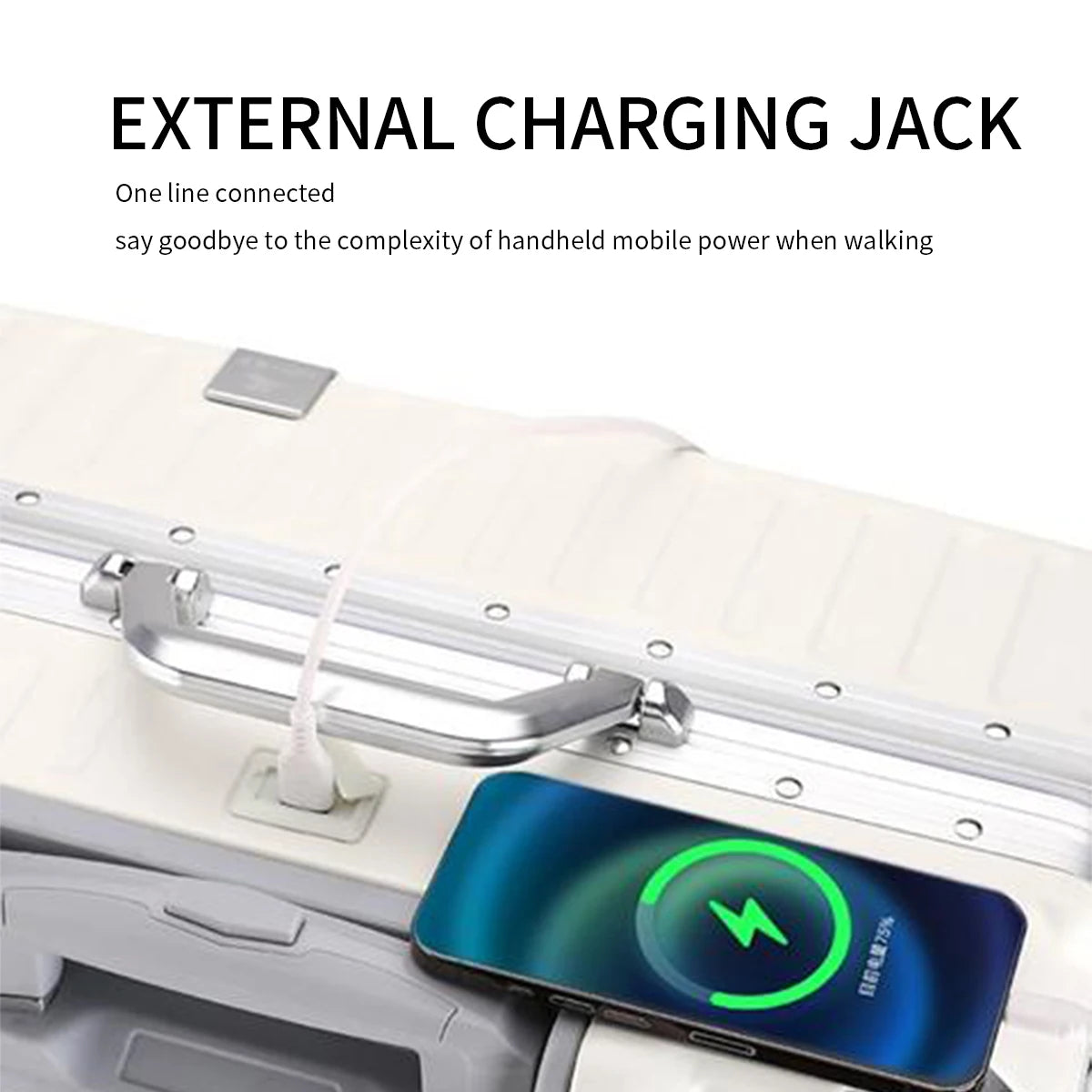 Aluminum Frame Trolley Luggage | Rolling Suitcase with USB & Combination Lock | 20/24/26/28 Inch Carry-On