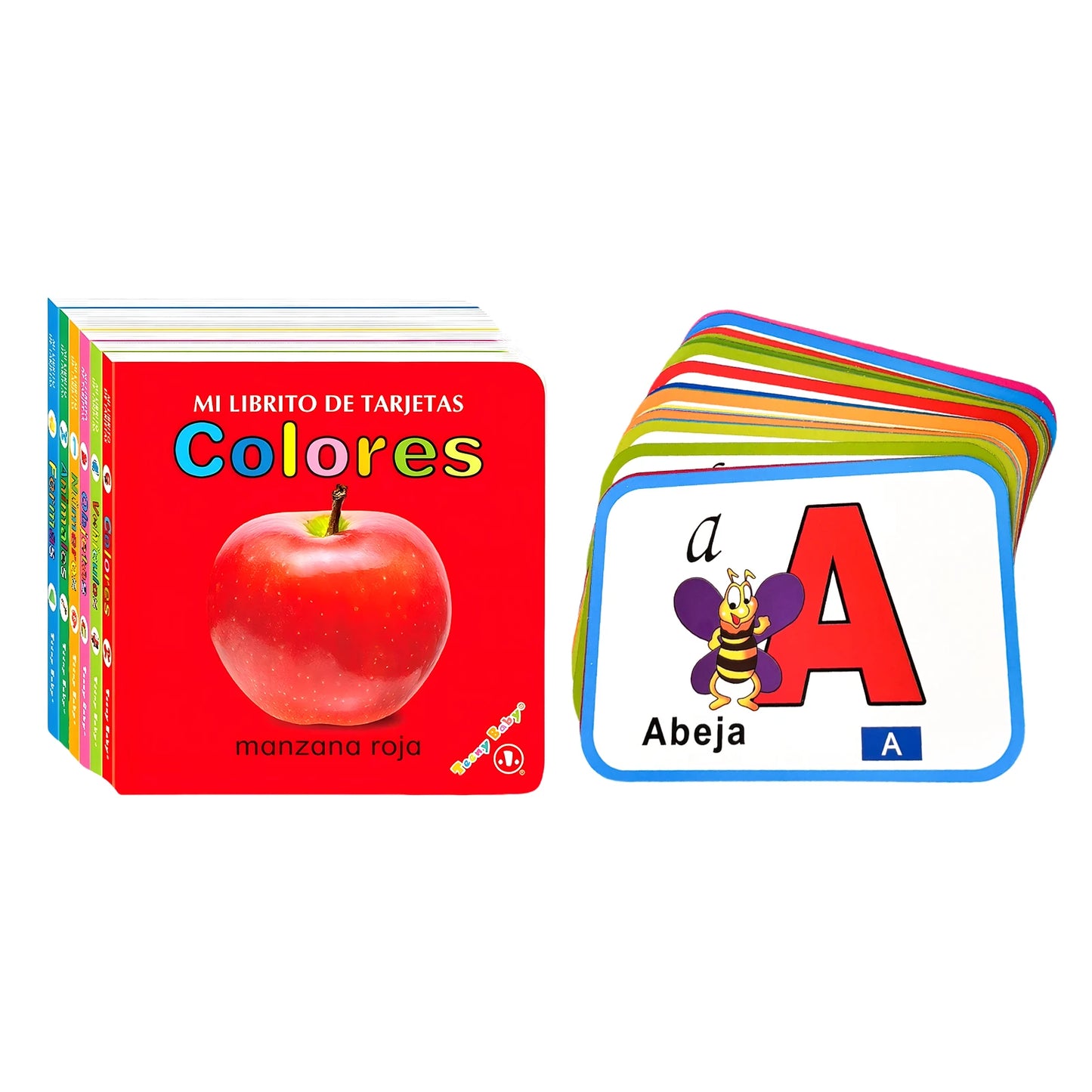 Spanish Kids Cognitive 2-Piece Set – Literacy Cards & Laminated Cognitive Book for Preschoolers Ages 3–6