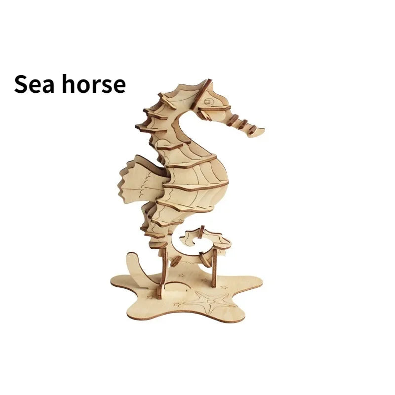 Puzzles for Kids – Marine Life Series 3D Wooden Educational Toys | Creative Wooden Gift for Children