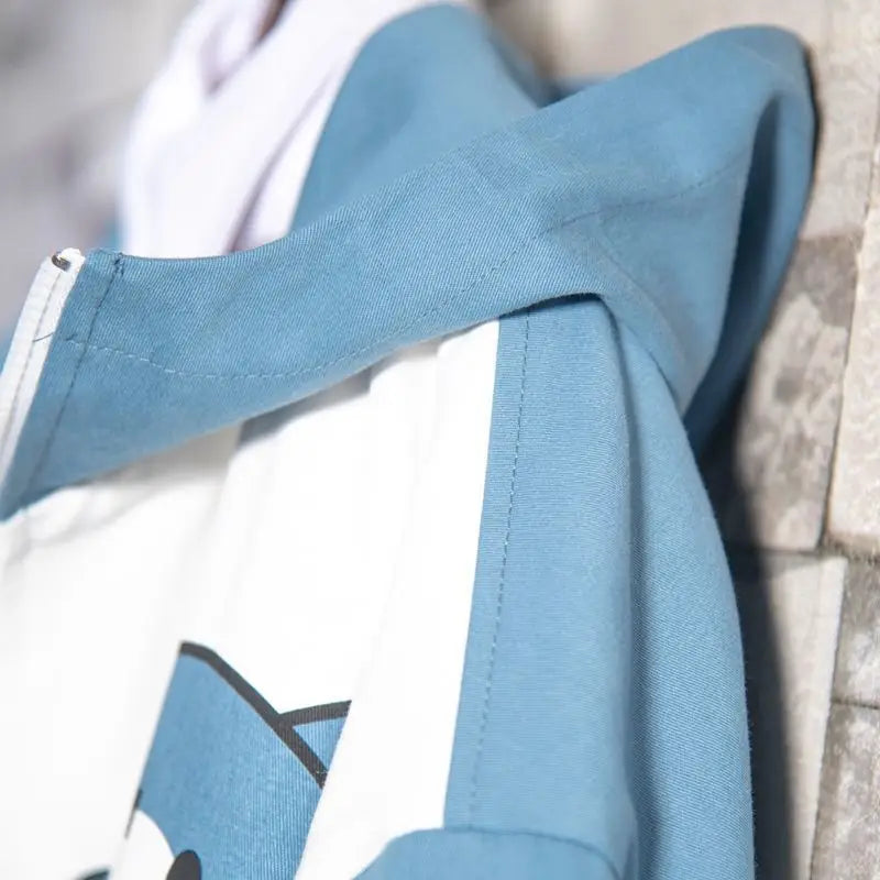 New 2025 Spring Women Hooded Shark Print Japanese Style Patchwork Harajuku Hoodie Jacket