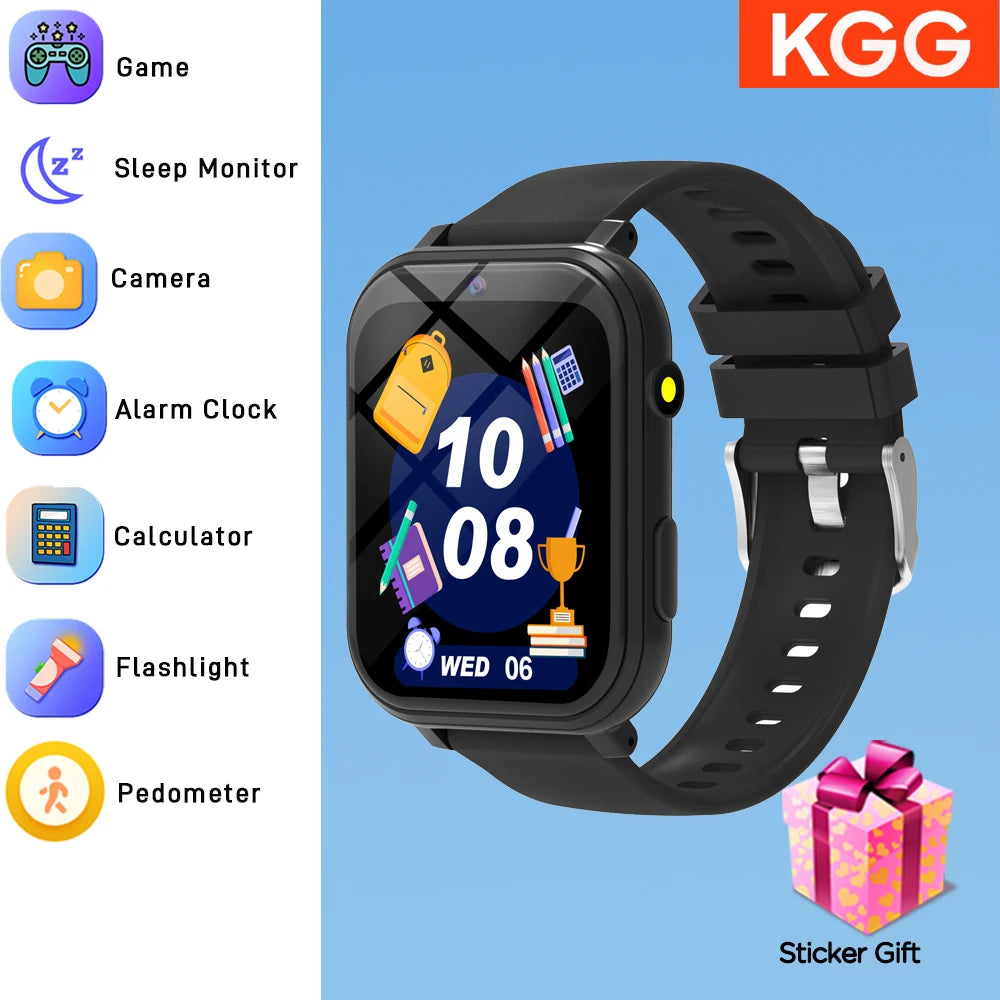 ساعة ذكية للأطفال مزودة بألعاب - شاشة عالية الدقة مقاس 1.83 بوصة، وكاميرا، ومراقبة النوم، وهدايا للأولاد والبنات