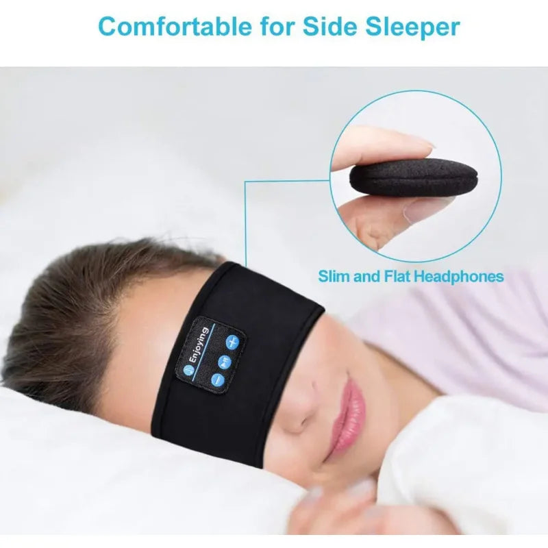 Bluetooth Sleep Mask with Headphones – Wireless Music Eye Mask for Comfortable Side Sleeping