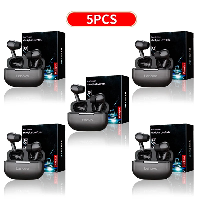 سماعات بلوتوث أصلية من Thinkplus - سماعات أذن لاسلكية مزودة بميكروفون، ونظام ستيريو هاي فاي، وتحكم باللمس