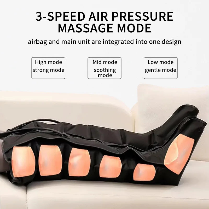 Jinkairui Electric Air Pressure Leg Massager – Kneading & Squeezing Calf and Foot Massager with Remote Control for Deep Relaxation