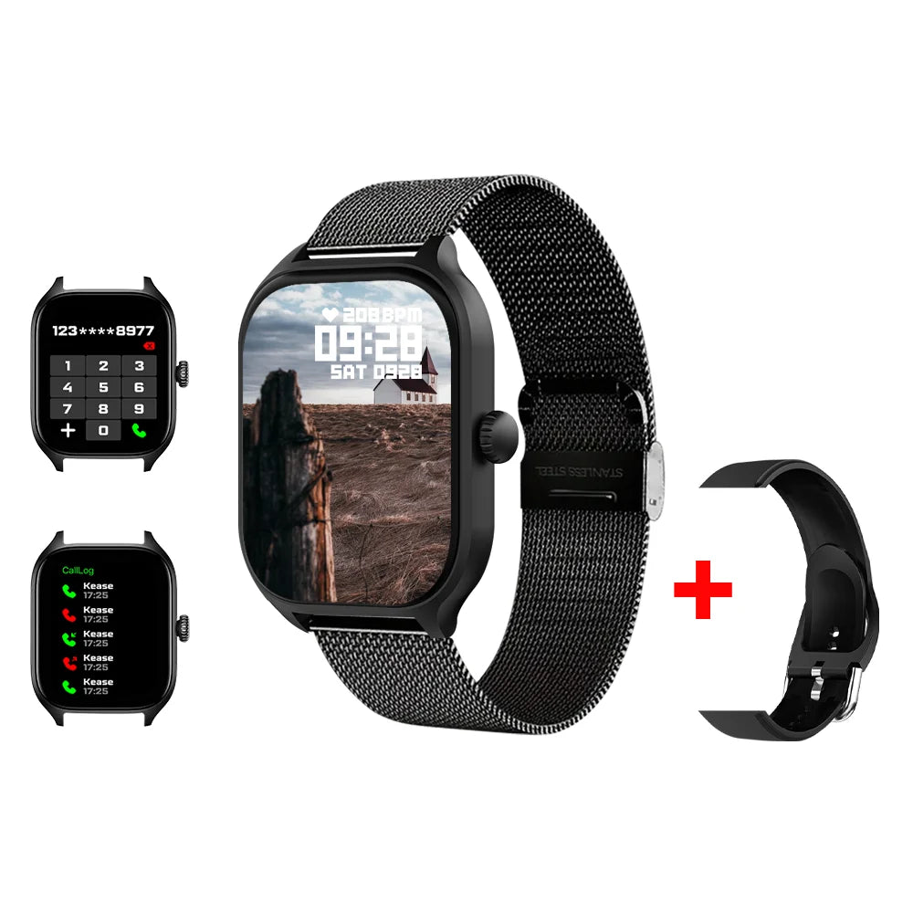 KESHUYOU H9 2025 Smart Watch | 2.01'' HD Display, Bluetooth Call, Sport Modes, Weather & Message Notifications
